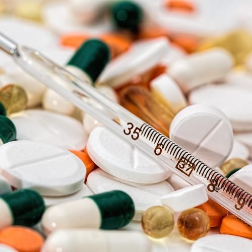 thermometer, medications, tablets, medicine, cure, pharmacy, medical, capsules, pharmaceutical, pharmacology, medical drugs, pills, prescription, prescription drugs, healthcare, pharmacist, temperature, antibiotics